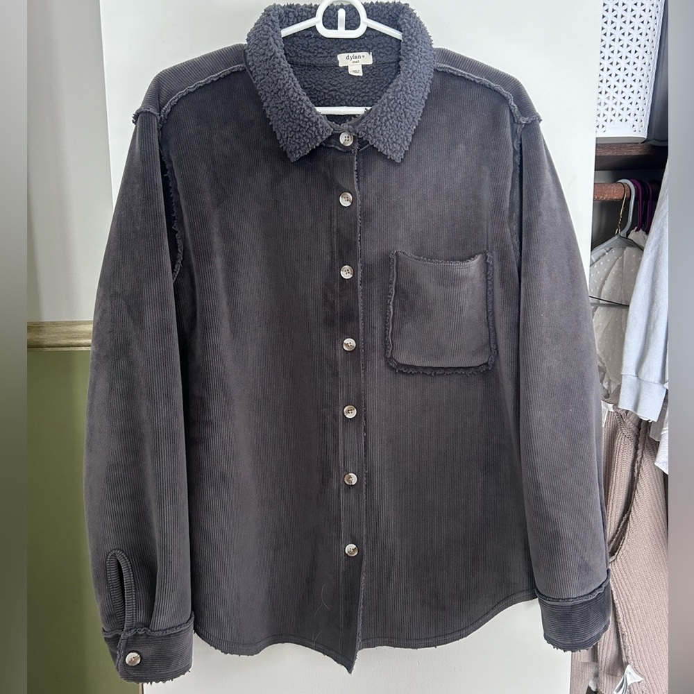 Dylan Charcoal Sherpa Jacket